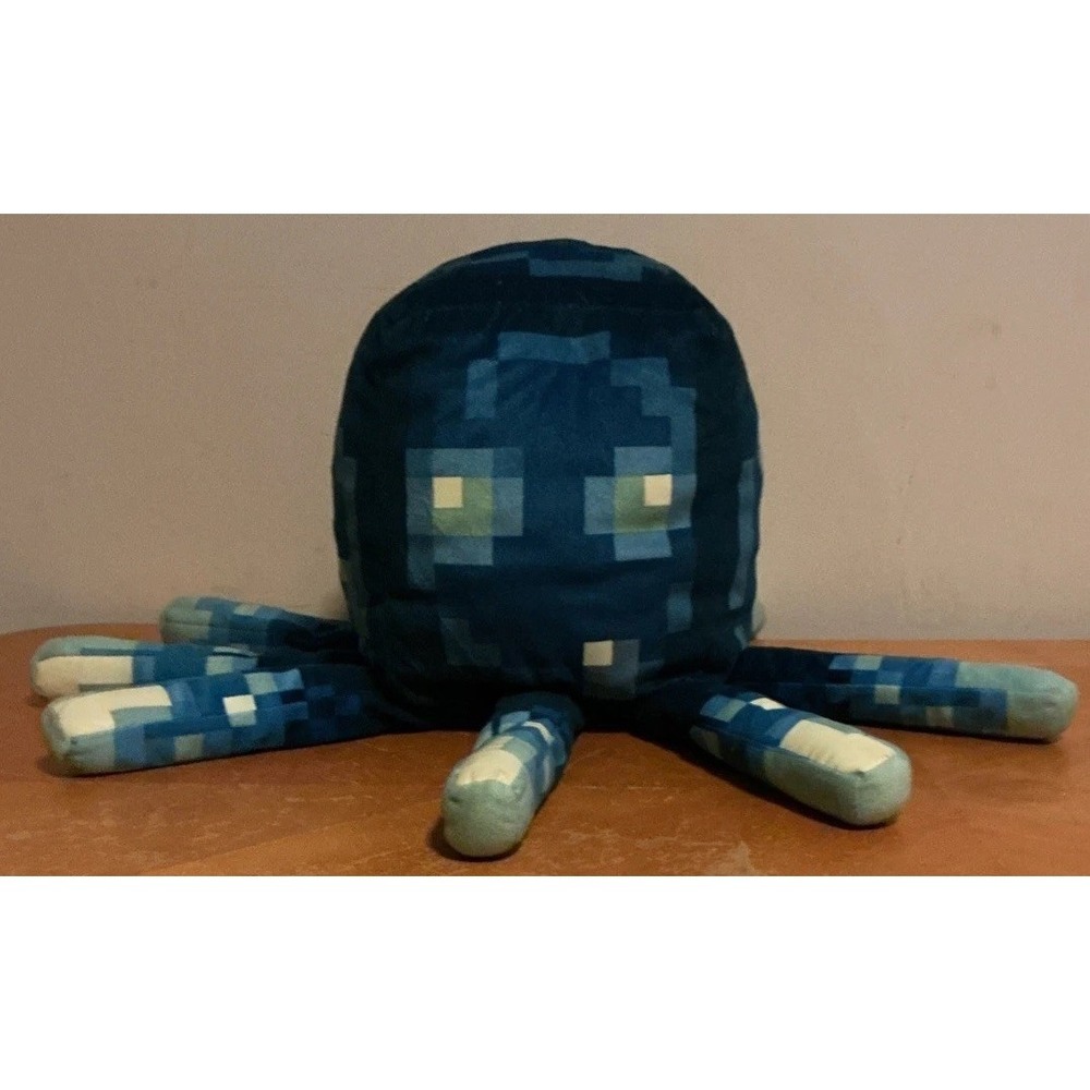 Minecraft Earth Glow Squid Kids 19" Pillow Glow In The Dark Plush Mojang